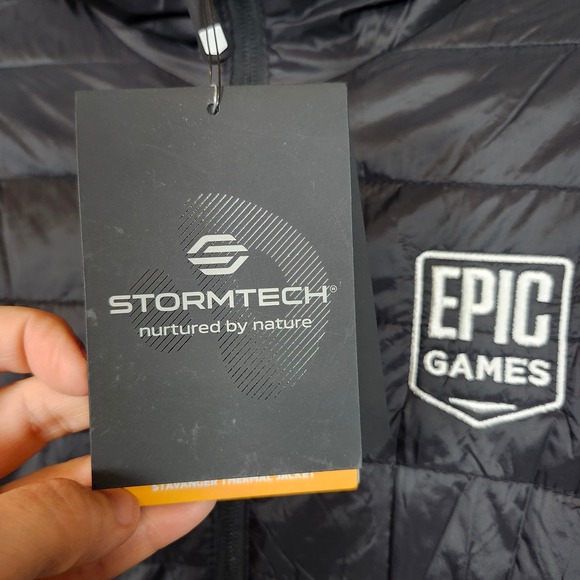 Epic Games Stormtech Stavanger Packable Puffer Jacket Black Thermal Shell‎ - Picture 3 of 10